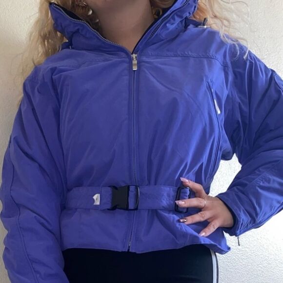 🍄 Obermeyer 1947 Northern Lights Blue Periwinkle Puffer Ski/Snowboard Coat - Picture 2 of 13